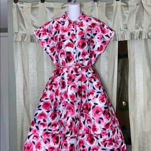 Kate Spade ‘Look for the Silver Lining’ Pink/black Floral Dress